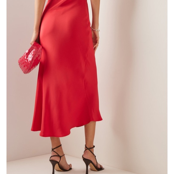Christopher esber cutout silk midi red slip dress.    AU 10 US 6 - Picture 3 of 9